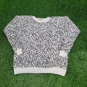 Vintage Geometric AOP Sweatshirt Womens XL 22x23 Boxy